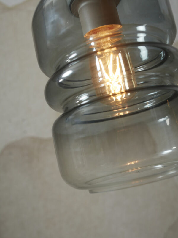 Klassieke grijze hanglamp glas metaal It's About RoMi Verona - Image 4