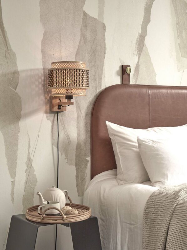 Bamboe bohemian wandlamp zwart naturel GOOD&MOJO Bhutan - Image 5