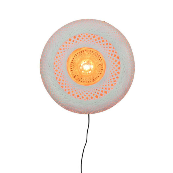 Witte wandlamp bohemian bamboe GOOD&MOJO Palawan
