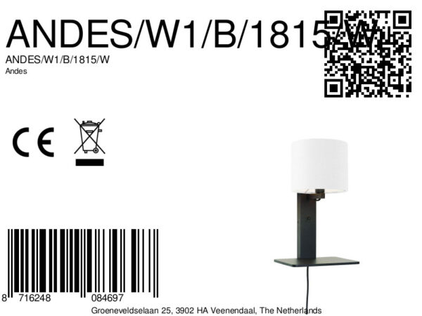 Witte plateau wandlamp GOOD&MOJO Andes - Image 8