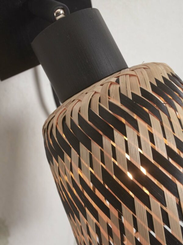 Bamboe bohemian wandlamp naturel zwart GOOD&MOJO Java - Image 7