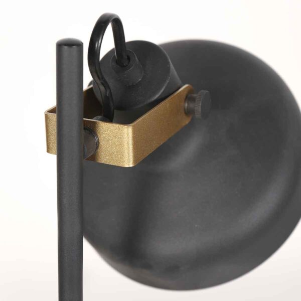Trendy zwarte vloerlamp metaal Mexlite Prato - Image 5