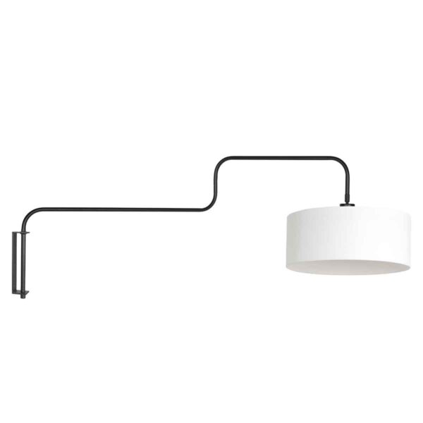 Witte zwarte trendy wandlamp metaal Steinhauer Bloeba
