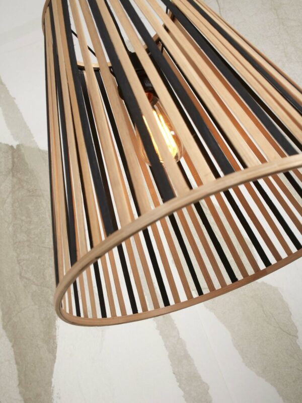 Conische bamboe hanglamp naturel/zwart L GOOD&MOJO Merapi - Image 10