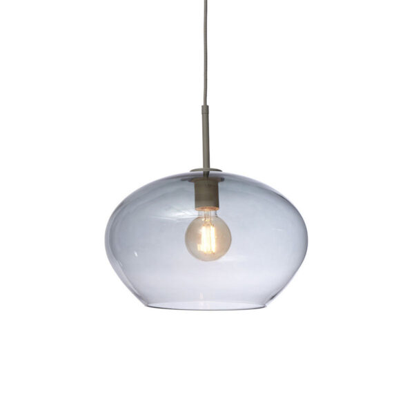 Grijze hanglamp modern glas metaal It's About RoMi Bologna