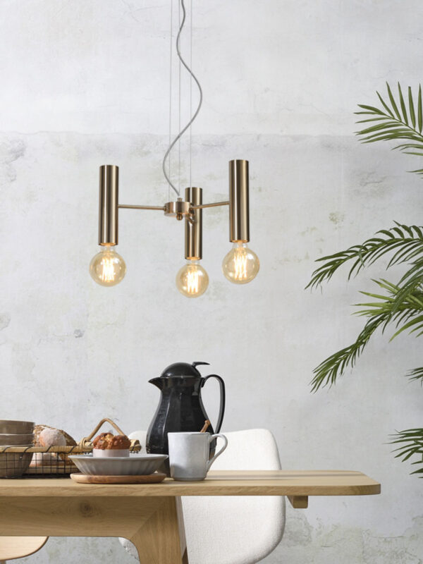 Goudkleurige open hanglamp 3-lamps It's About RoMi Cannes - Image 5