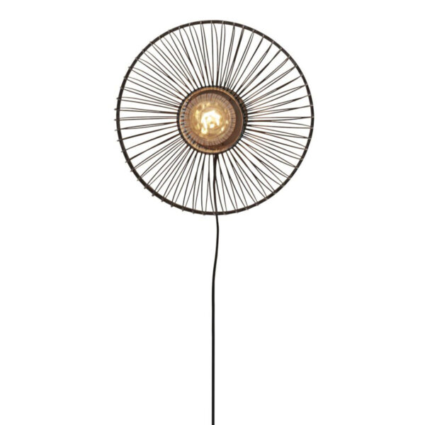 Zwarte bamboe oosterse wandlamp GOOD&MOJO Hokkaido