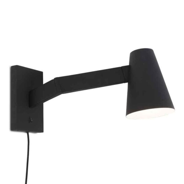 Draaibare conische wandlamp zwart It's About RoMi Biarritz