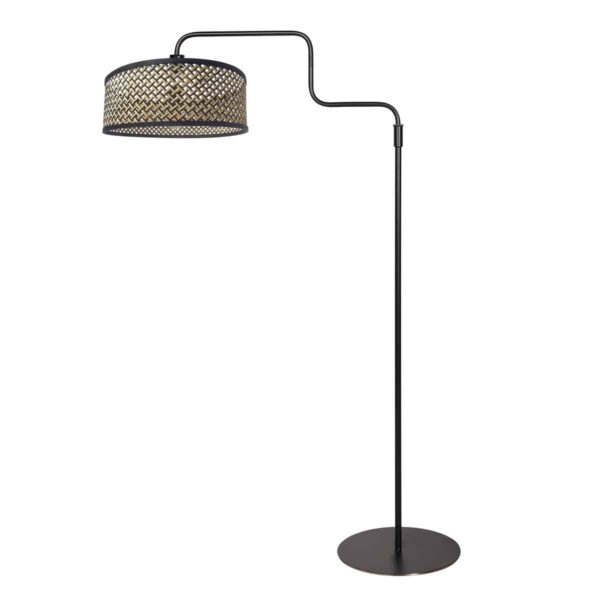 Bamboe zwarte bohemian vloerlamp Steinhauer Bloeba - Image 2
