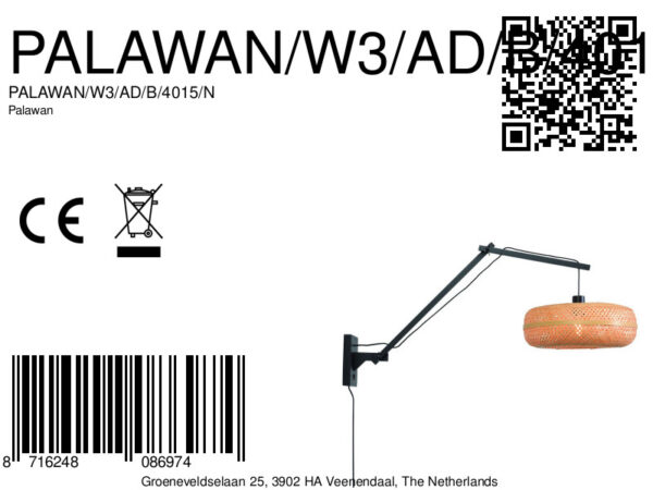 Ronde zwart naturel bohemian wandlamp GOOD&MOJO Palawan - Image 10