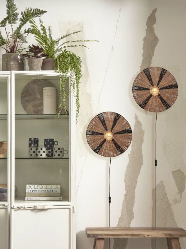 Boheemse ronde naturel zwarte wandlamp GOOD&MOJO Iguazu - Image 5