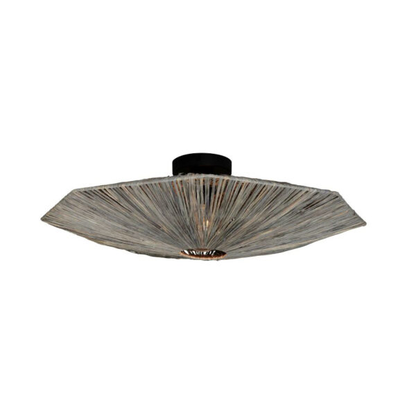 Plafondlamp achthoek grijs raffia L GOOD&MOJO Panama