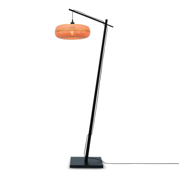 Naturel zwart bamboe vloerlamp bohemian GOOD&MOJO Palawan