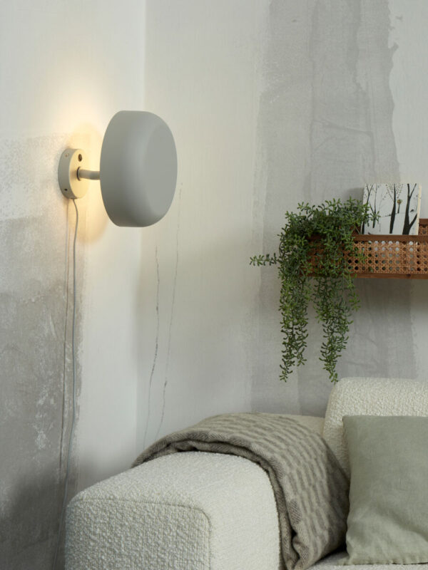 Grijze ronde retro wandlamp It's About RoMi Porto - Image 4