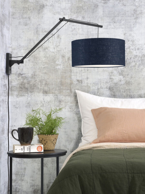 Blauwe wandlamp dubbelgewricht breed GOOD&MOJO Andes - Image 2
