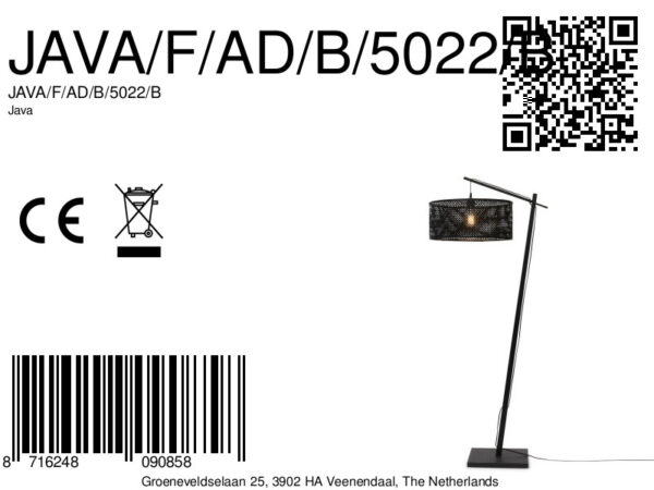 Zwarte bamboe vloerlamp bohemian GOOD&MOJO Java - Image 13