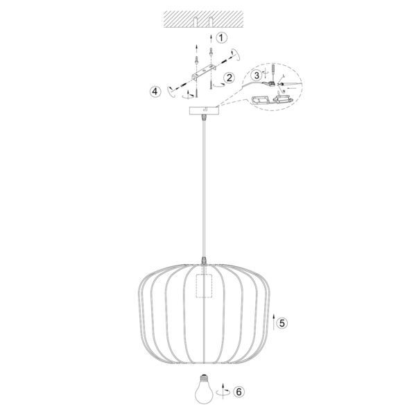 Hanglamp zwart doorzichtig textiel Anne Lighting Sable - Ø55 cm - Image 8