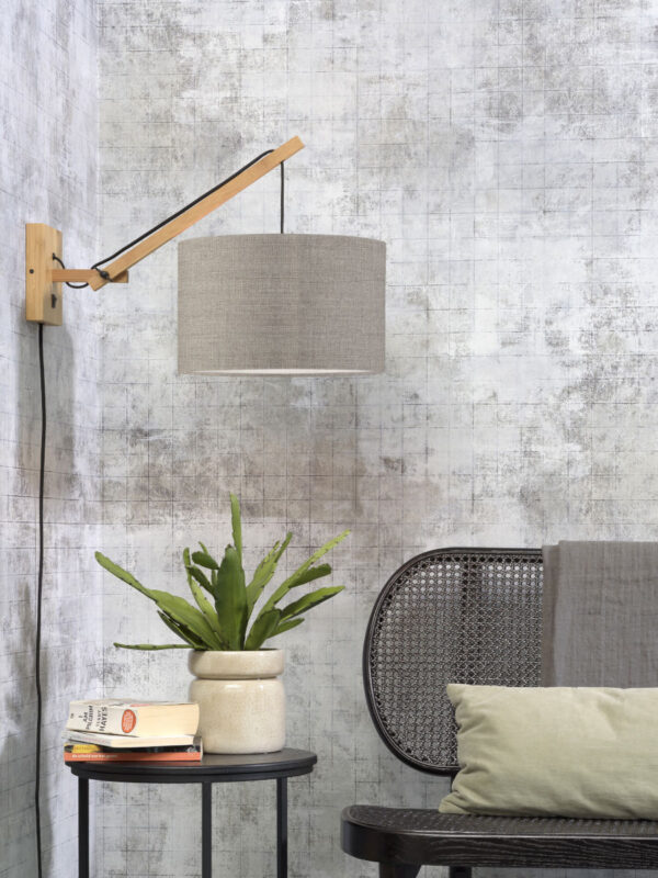 Loodgrijze wandlamp enkelgewricht naturel GOOD&MOJO Andes - Image 5