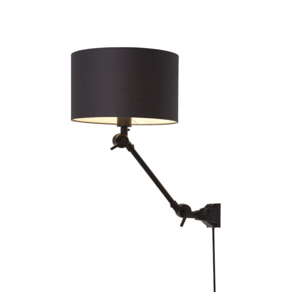 Retro zwarte metalen wandlamp It's About RoMi Amsterdam