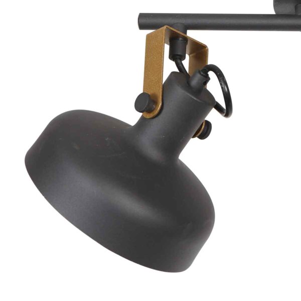 Industriële wandlamp metaal zwart Mexlite Prato - Image 3