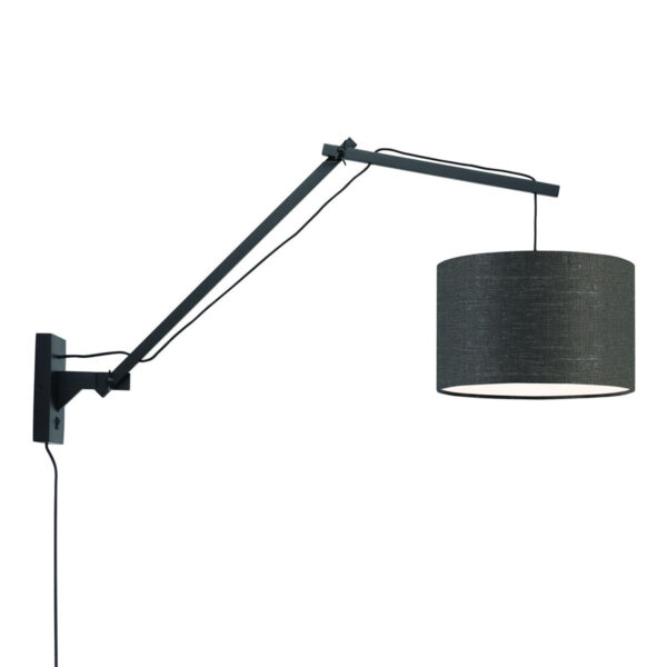 Donkergrijze wandlamp dubbelgewricht GOOD&MOJO Andes