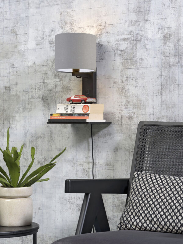 Lichtgrijze plateau wandlamp GOOD&MOJO Andes - Image 2