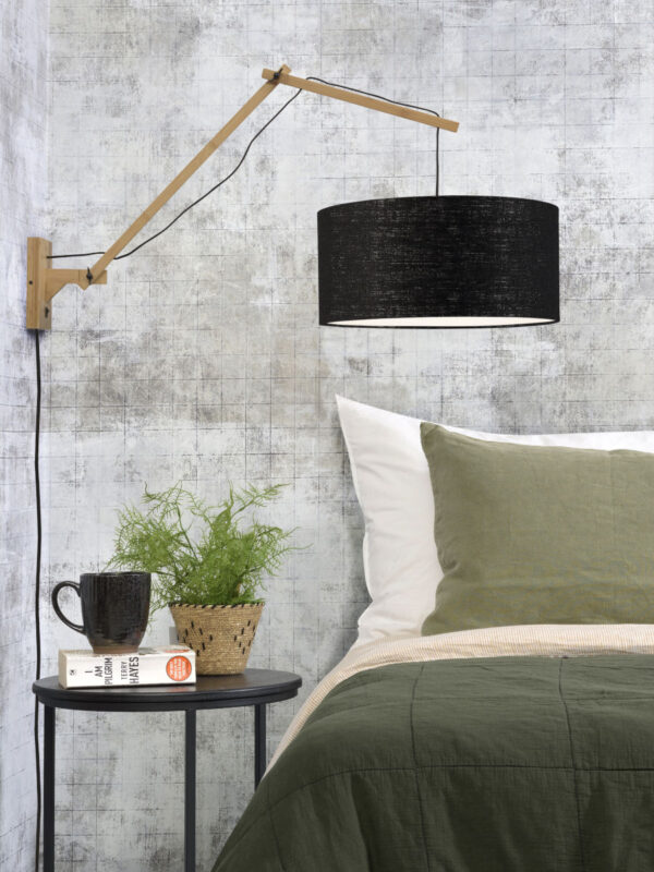 Zwarte wandlamp dubbelgewricht breed GOOD&MOJO Andes - Image 2