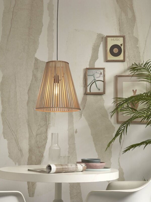 Naturel conische hanglamp bamboe L GOOD&MOJO Merapi - Image 9