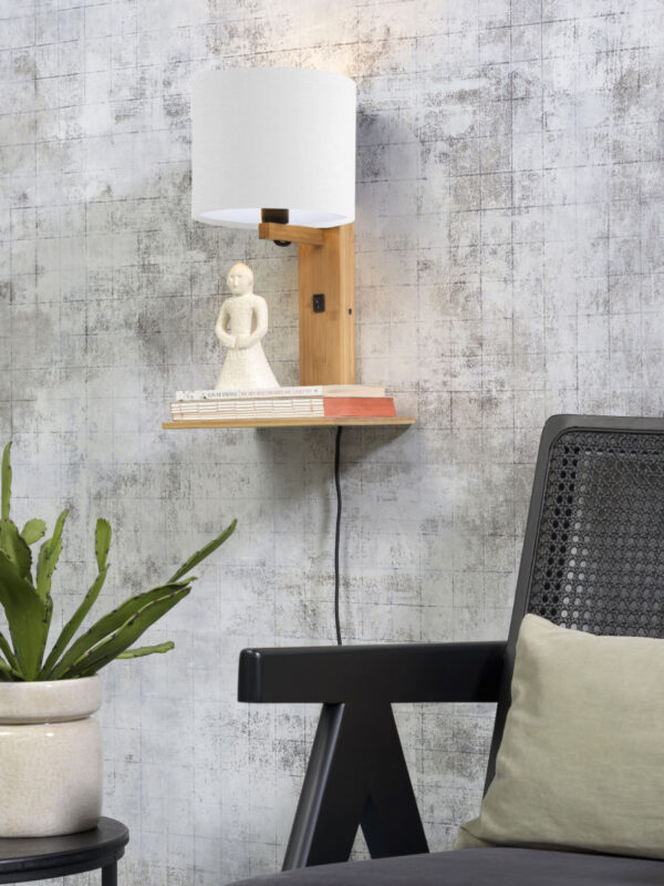 Witte plateau wandlamp naturel GOOD&MOJO Andes - Image 2