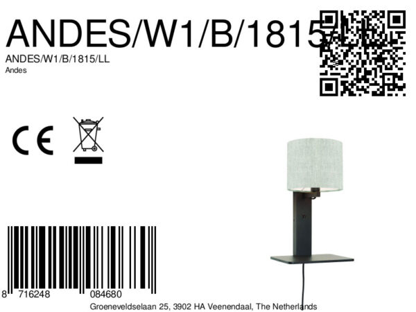 Witgrijze plateau wandlamp GOOD&MOJO Andes - Image 8
