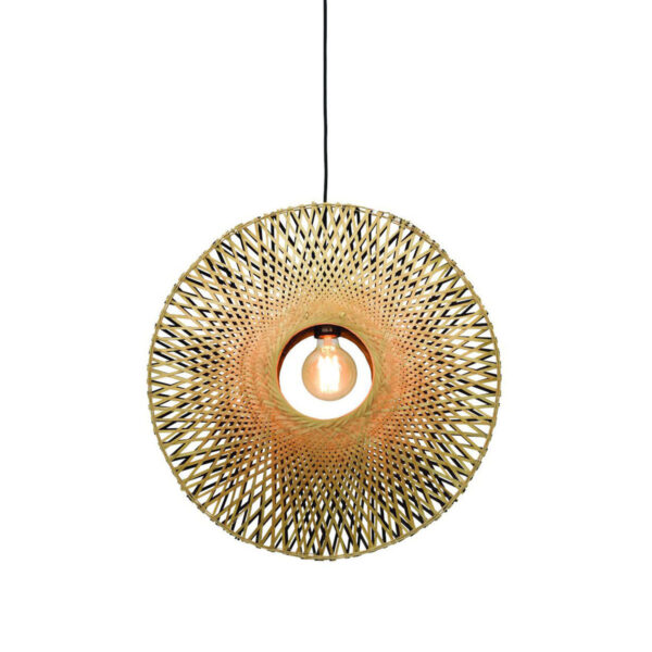 Boheemse naturel zwarte bamboe hanglamp GOOD&MOJO Kalimantan