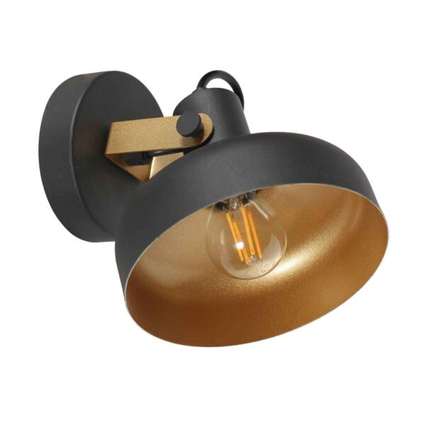 Metalen zwarte wandlamp industrieel Mexlite Prato - Image 9