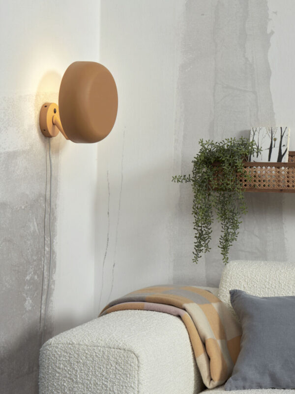 Retro oranje-metalen ronde wandlamp It's About RoMi Porto - Image 4