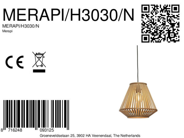 Bamboe hanglamp naturel lantaarn GOOD&MOJO Merapi - Image 11
