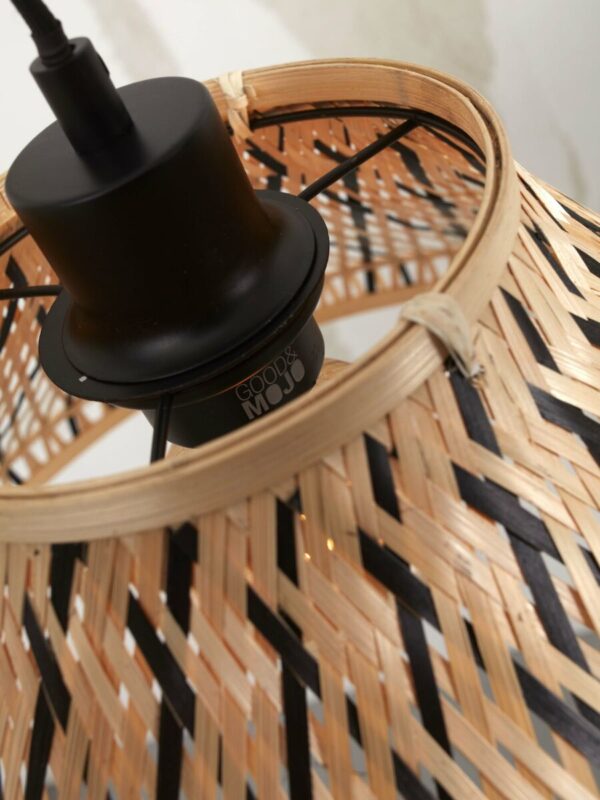 Naturel zwarte hanglamp bohemian bamboe metaal GOOD&MOJO Tahiti - Image 3