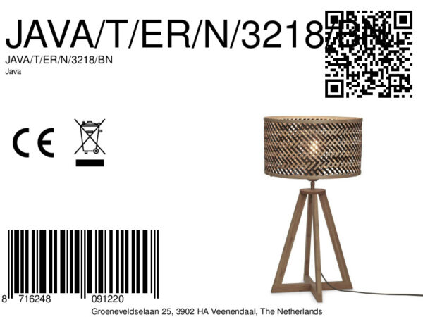 Naturel zwarte bohemian bamboe tafellamp GOOD&MOJO Java - Image 11