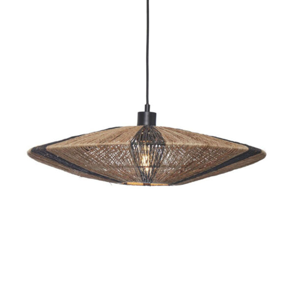 Zwart naturel rieten metalen boheemse hanglamp GOOD&MOJO Iguazu