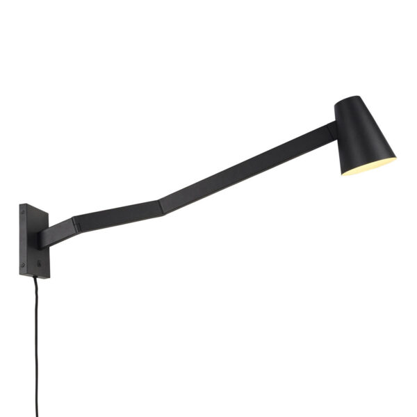 Zwarte verstelbare conische wandlamp It's About RoMi Biarritz