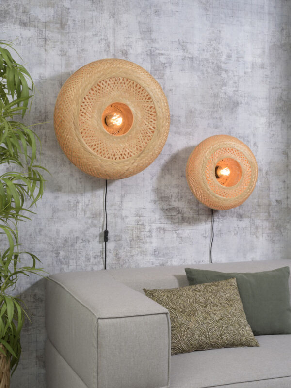 Bamboe wandlamp naturel bohemian GOOD&MOJO Palawan - Image 4