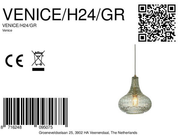 Groene klassieke glazen hanglamp It's About RoMi Venice - Image 13
