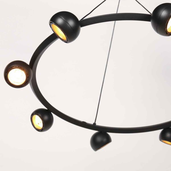 Retro ronde zwarte hanglamp modern design Steinhauer Marcadore - Image 5