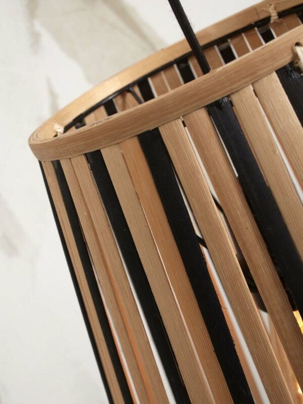 Conische bamboe hanglamp naturel/zwart L GOOD&MOJO Merapi - Image 3