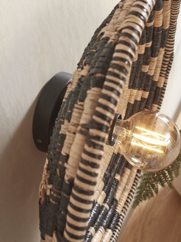 Zwart/naturel bohemian zeegras wandlamp GOOD&MOJO Andros - Image 9