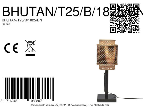 Zwart naturel bamboe tafellamp boheems GOOD&MOJO Bhutan - Image 11