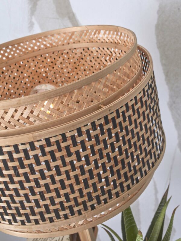 Bamboe vloerlamp boheems naturel zwart GOOD&MOJO Bhutan - Image 3