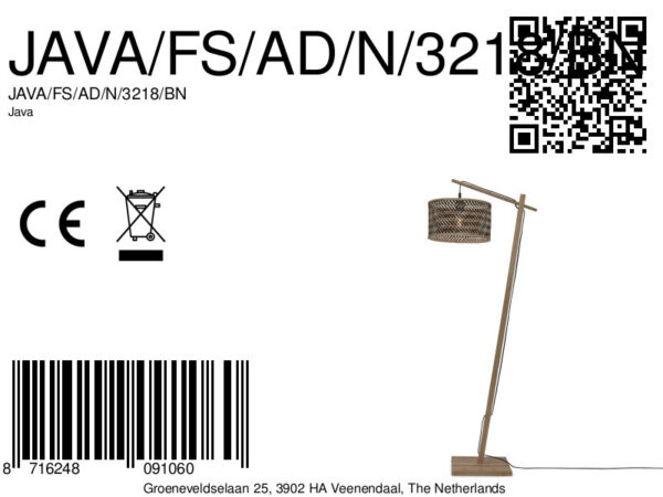 Zwart-natural bamboe bohemian vloerlamp GOOD&MOJO Java - Image 13