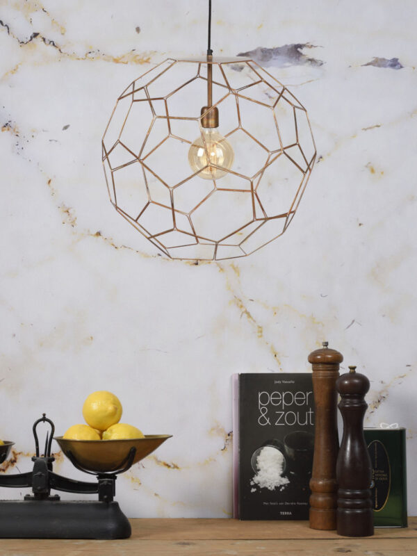 Ronde bronzen hanglamp rasterkap It's About RoMi Marrakesh - Image 4