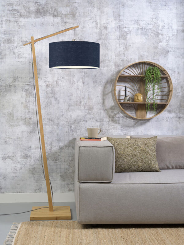 Blauwe vloerlamp bohemian bamboe GOOD&MOJO Andes - Image 2