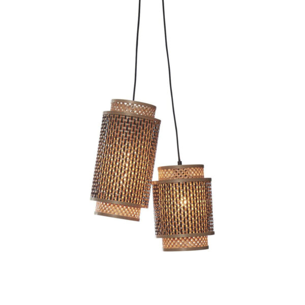 Bamboe metalen hanglamp boheems naturel GOOD&MOJO Bhutan