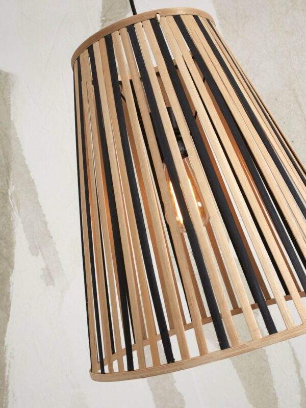 Conische bamboe hanglamp naturel/zwart L GOOD&MOJO Merapi - Image 6